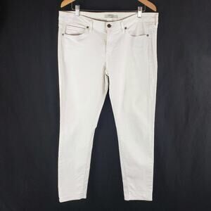 Rich & Skinny Jeans Women 32 White Denim Mid Rise Skinny Ankle 5 Pocket EUC